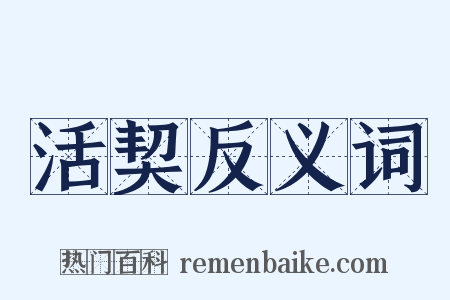 活契反义词是什么意思的图片